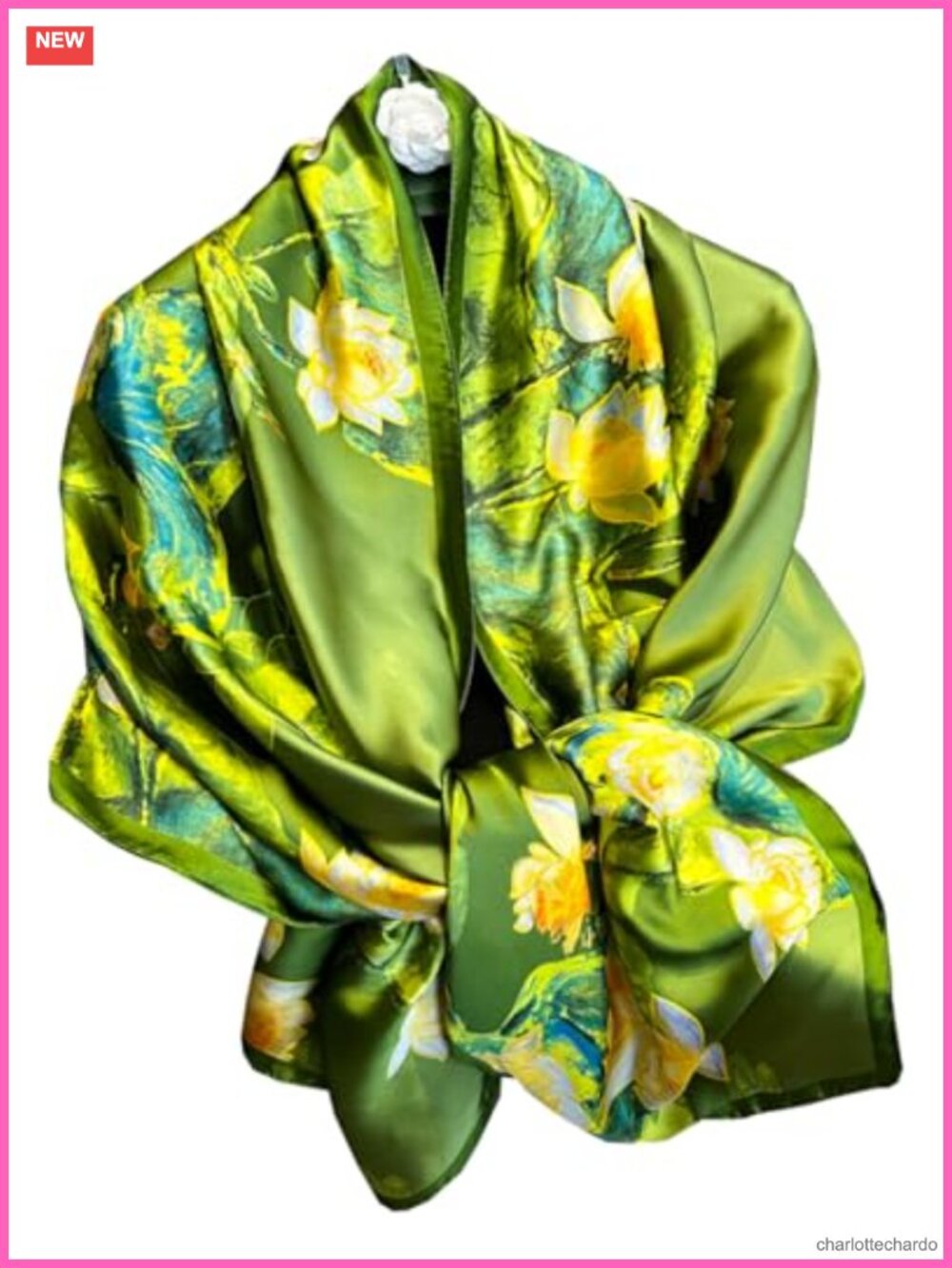 Women's Long Silky Scarf Shawl Wrap 70x35 in Dressy Lightweight Polyester Satin